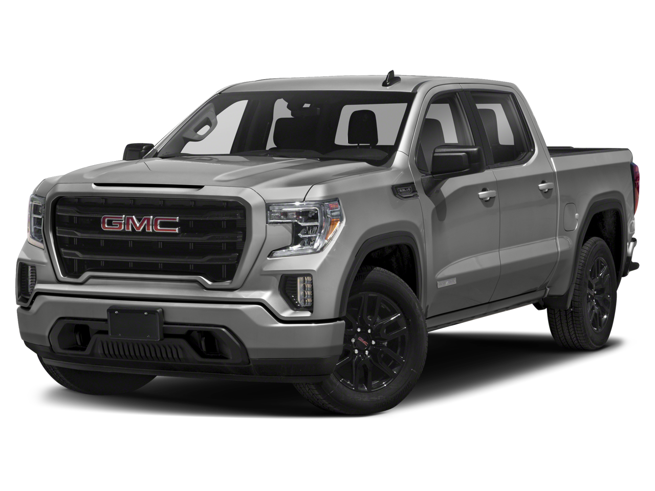 2021 GMC Sierra 1500 Elevation in Dark Sky Metallic — front three-quarter view