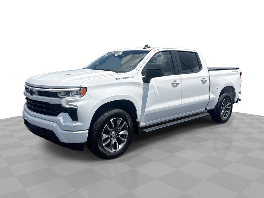 2025 Chevrolet Silverado 1500 RST in Summit White — front three-quarter view
