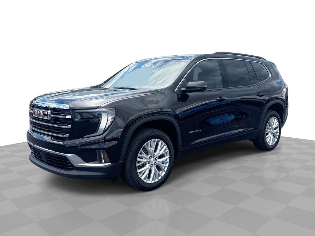 2024 GMC Acadia Elevation in Ebony Twilight Metallic — front three-quarter view