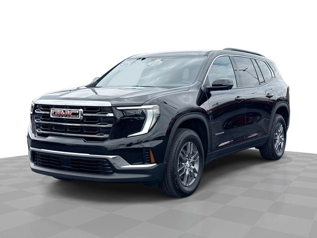 2025 GMC Acadia Elevation in Ebony Twilight Metallic — front three-quarter view