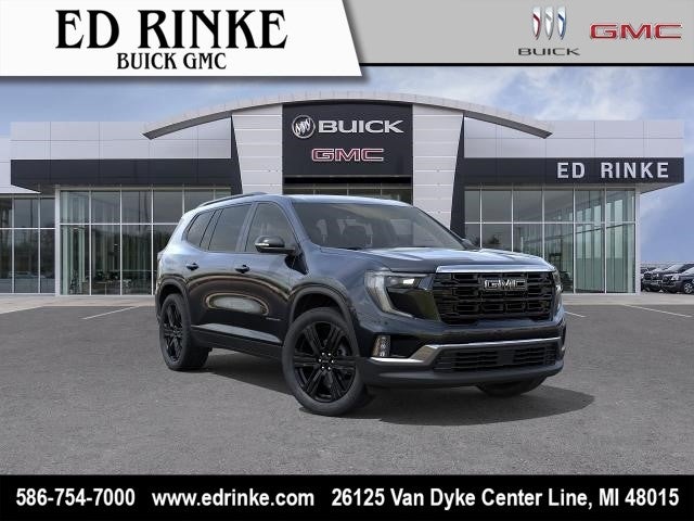 2026 GMC Acadia Elevation in Ebony Twilight Metallic — front three-quarter view