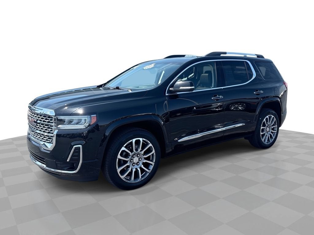 2023 GMC Acadia Denali in Ebony Twilight Metallic — front three-quarter view