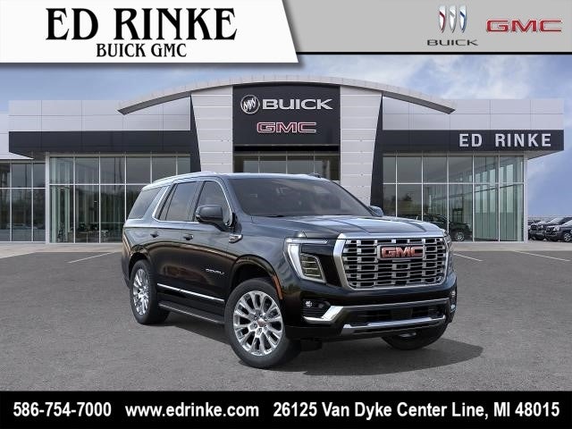 2026 GMC Yukon Denali in Onyx Black — front three-quarter view