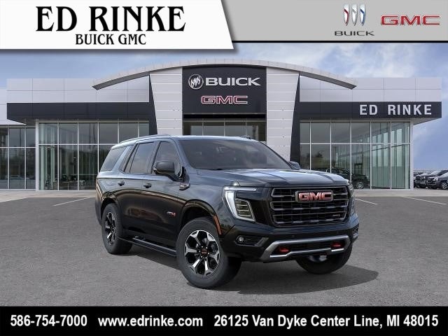 2026 GMC Yukon AT4 Ultimate in Onyx Black — front three-quarter view