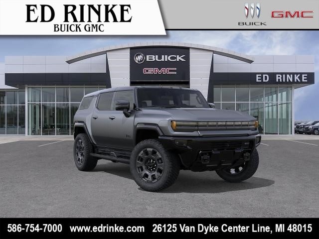 2026 GMC HUMMER EV SUV 3X in Magnus Gray Matte — front three-quarter view