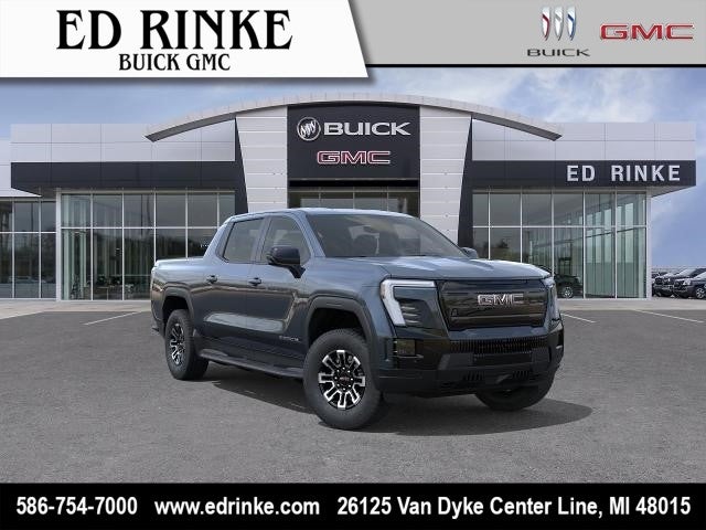 2026 GMC Sierra EV Elevation Standard Range in Deep Ocean Metallic — front three-quarter view