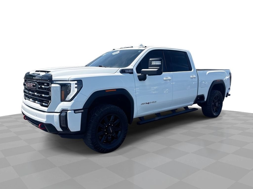 2024 GMC Sierra 2500 HD AT4 in Summit White — front three-quarter view