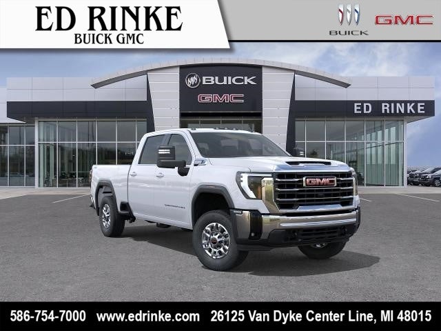2026 GMC Sierra 2500 HD SLE in Summit White — front three-quarter view