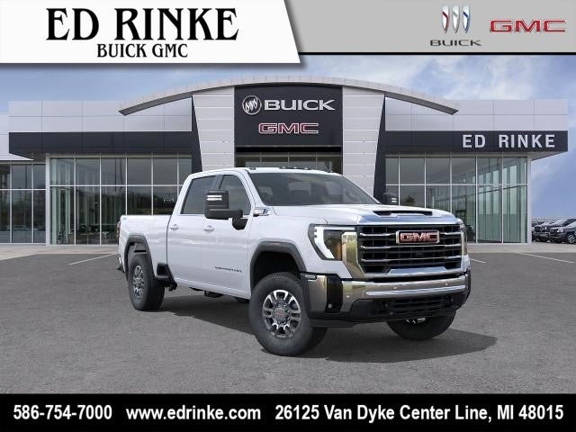 2026 GMC Sierra 2500 HD SLE in Summit White — front three-quarter view