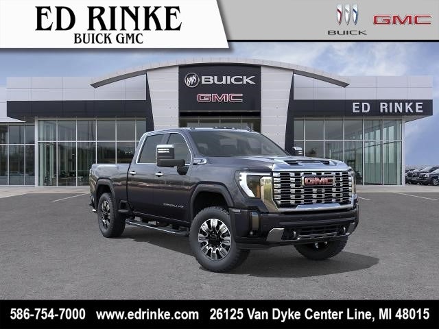 2026 GMC Sierra 3500 HD Denali in Titanium Rush Metallic — front three-quarter view