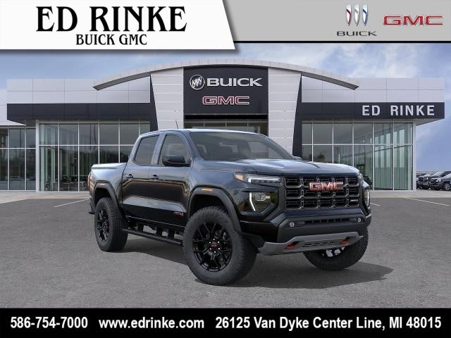 2026 GMC Canyon AT4 in Onyx Black — front three-quarter view