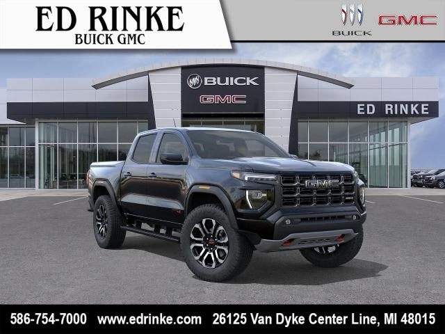 2026 GMC Canyon AT4 in Onyx Black — front three-quarter view