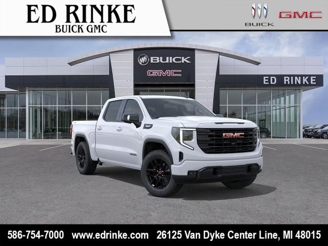 2026 GMC Sierra 1500 Elevation in Summit White — front three-quarter view