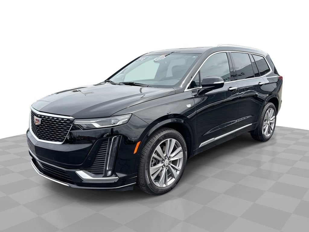 2024 Cadillac XT6 Premium Luxury in Stellar Black Metallic — front three-quarter view