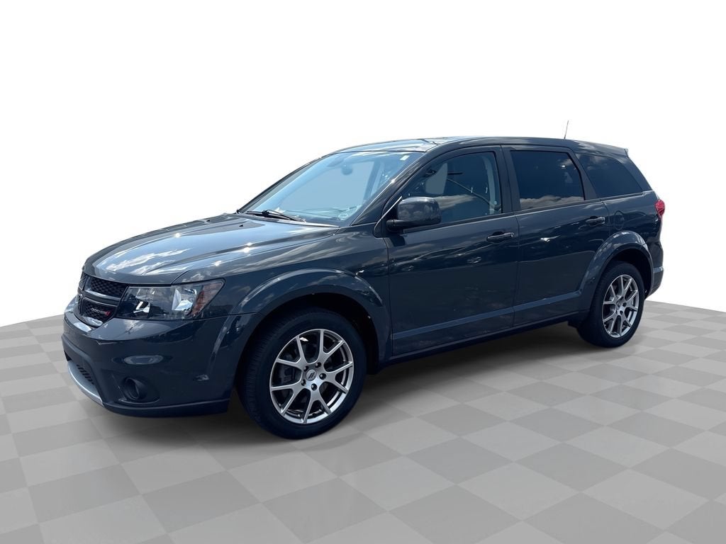 2018 Dodge Journey GT in Bruiser Gray Clea — front three-quarter view