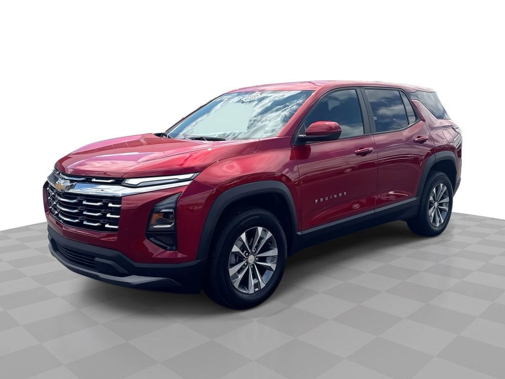 2025 Chevrolet Equinox LT in Radiant Red Tintcoat — front three-quarter view