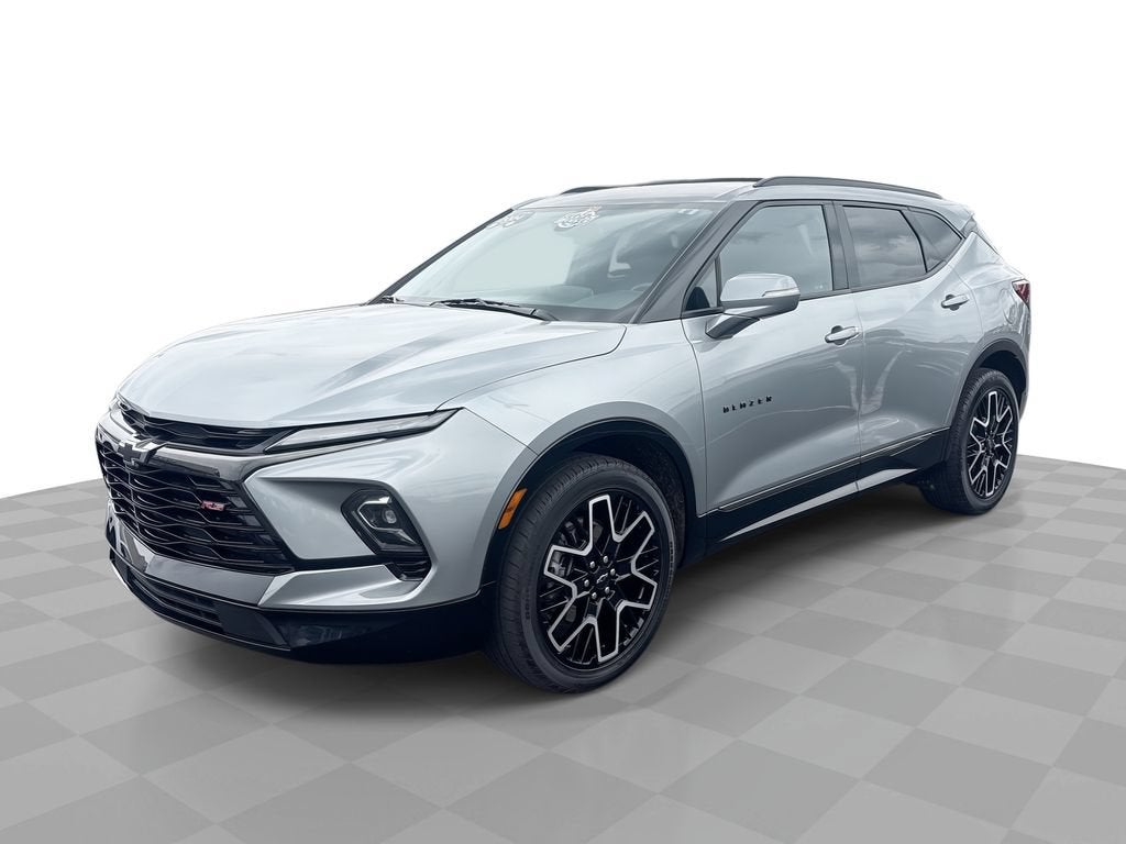 2024 Chevrolet Blazer RS in Sterling Gray Metallic — front three-quarter view