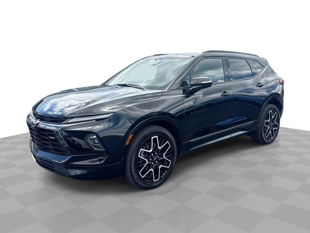 2024 Chevrolet Blazer RS in Black — front three-quarter view