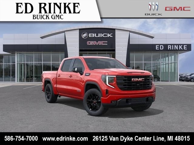 2026 GMC Sierra 1500 Elevation in Cardinal Red — front three-quarter view