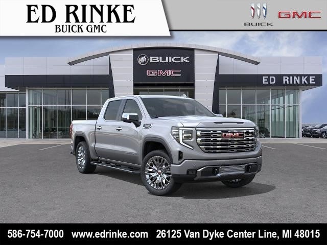 2026 GMC Sierra 1500 Denali in Sterling Metallic — front three-quarter view