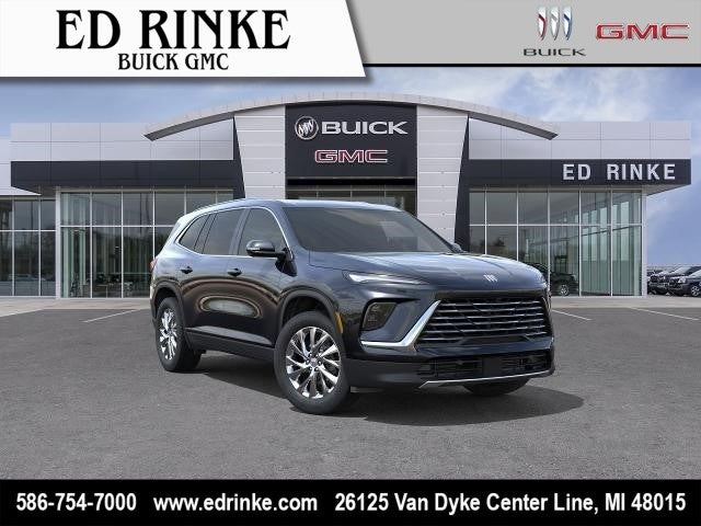 2026 Buick Enclave Preferred in Ebony Twilight Metallic — front three-quarter view