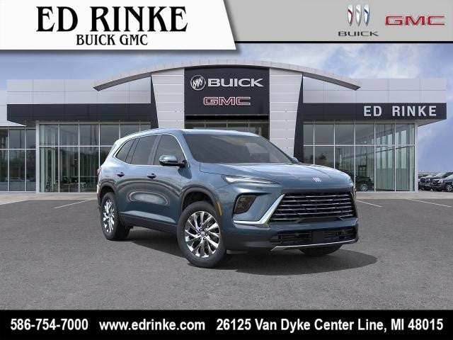 2026 Buick Enclave Preferred in Ocean Blue Metallic — front three-quarter view