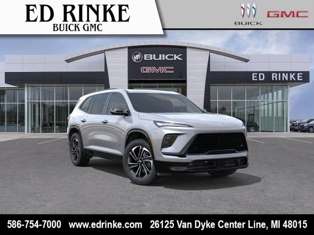 2026 Buick Enclave Sport Touring in Moonstone Gray Metallic — front three-quarter view