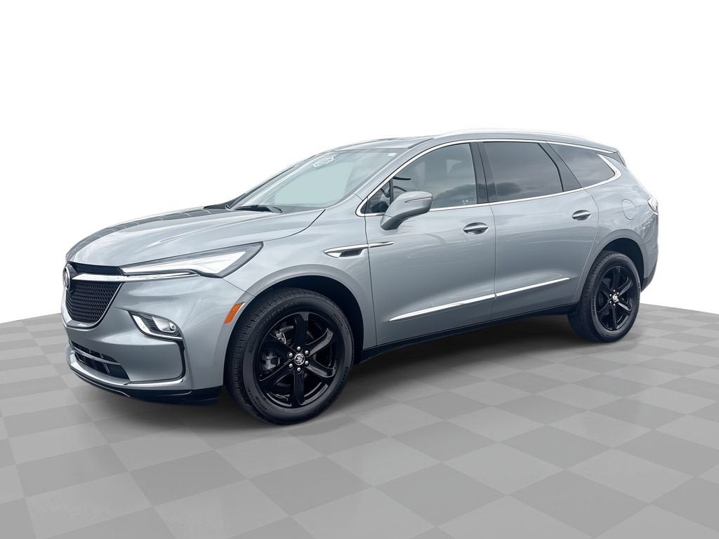 2024 Buick Enclave Essence in Moonstone Gray Metallic — front three-quarter view