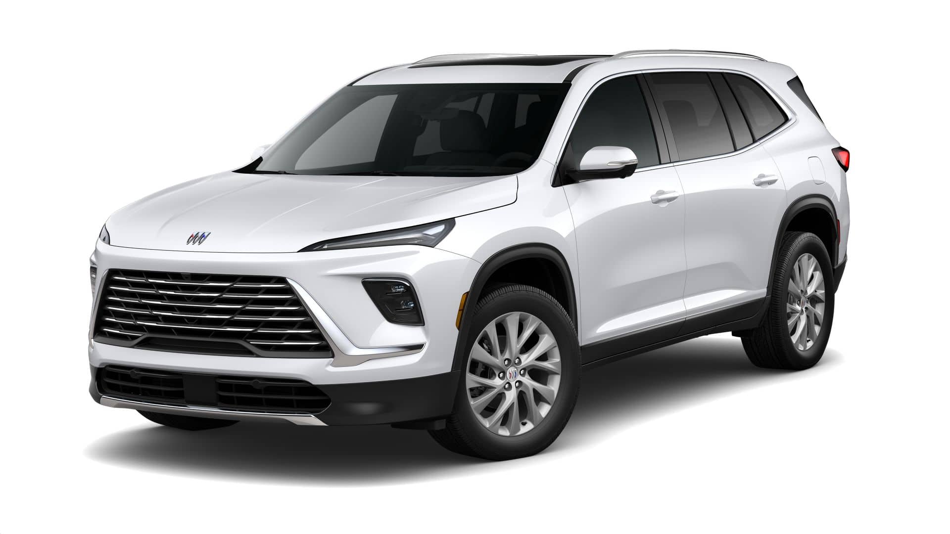 2026 Buick Enclave Preferred in Summit White — front three-quarter view