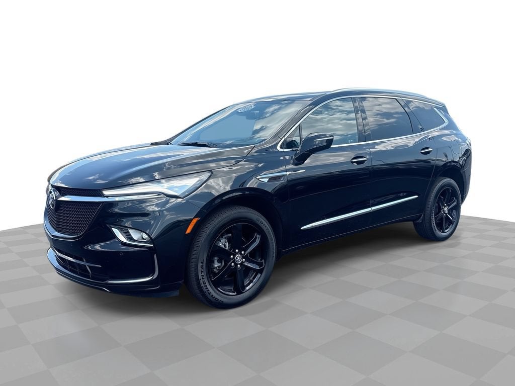 2024 Buick Enclave Essence in Ebony Twilight Metallic — front three-quarter view