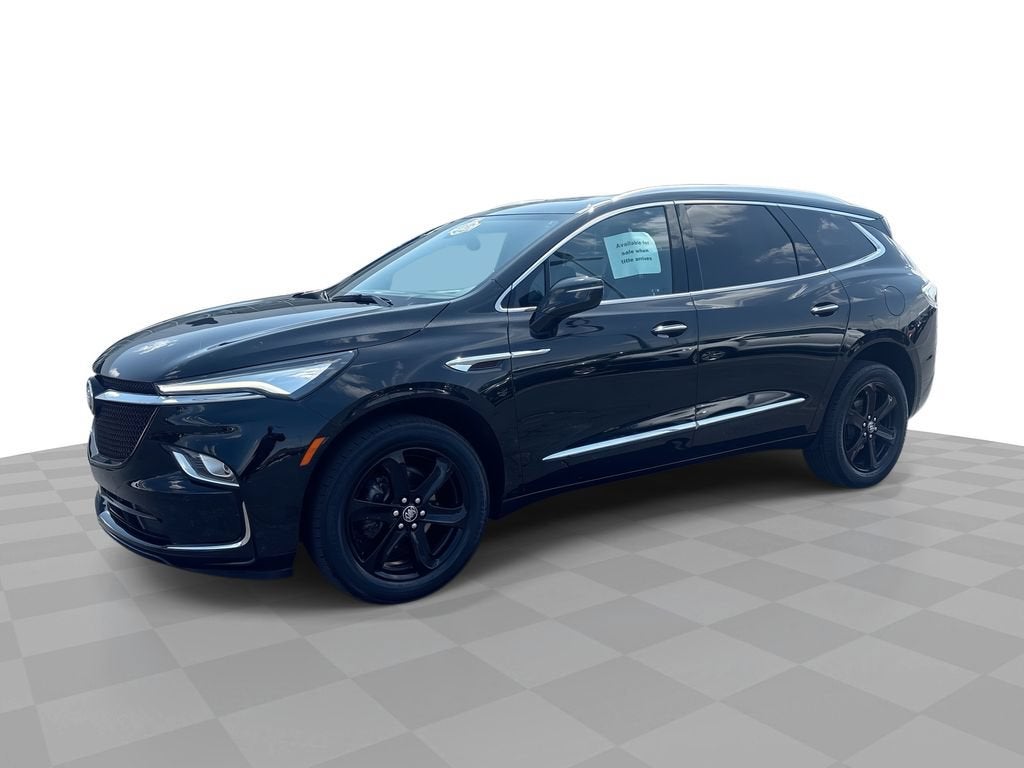 2024 Buick Enclave Essence in Ebony Twilight Metallic — front three-quarter view