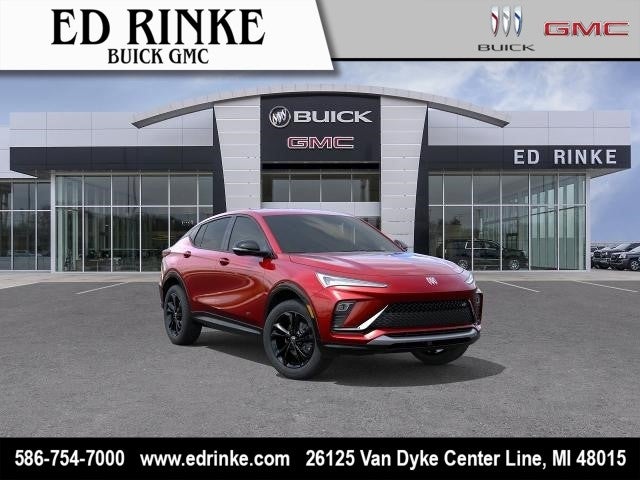 2026 Buick Envista Sport Touring in Brilliant Red — front three-quarter view