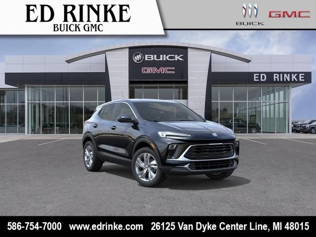 2026 Buick Encore GX Preferred in Ebony Twilight Metallic — front three-quarter view