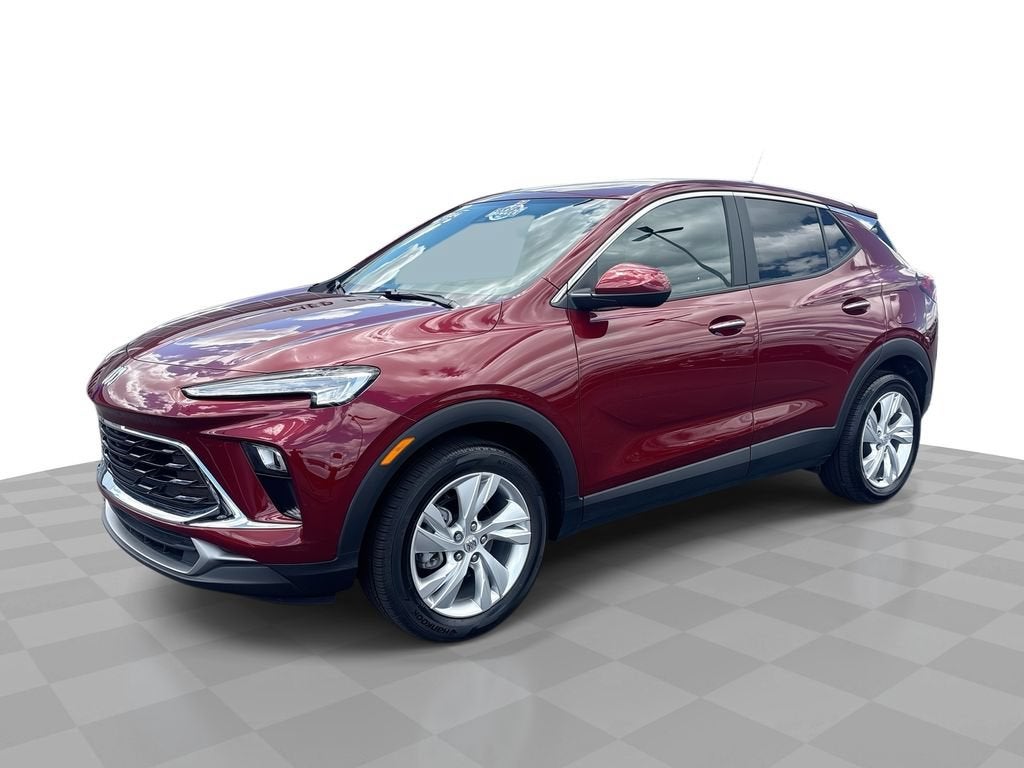 2024 Buick Encore GX Preferred in Cinnabar Metallic — front three-quarter view