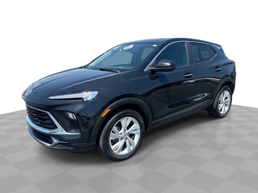 2025 Buick Encore GX Preferred in Ebony Twilight Metallic — front three-quarter view