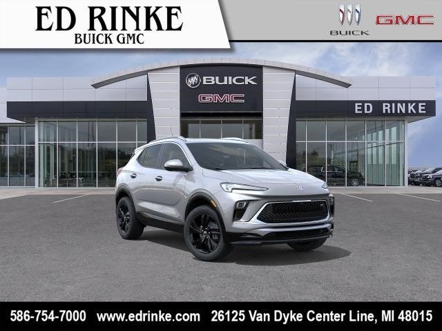 2026 Buick Encore GX Sport Touring in Moonstone Gray Metallic — front three-quarter view