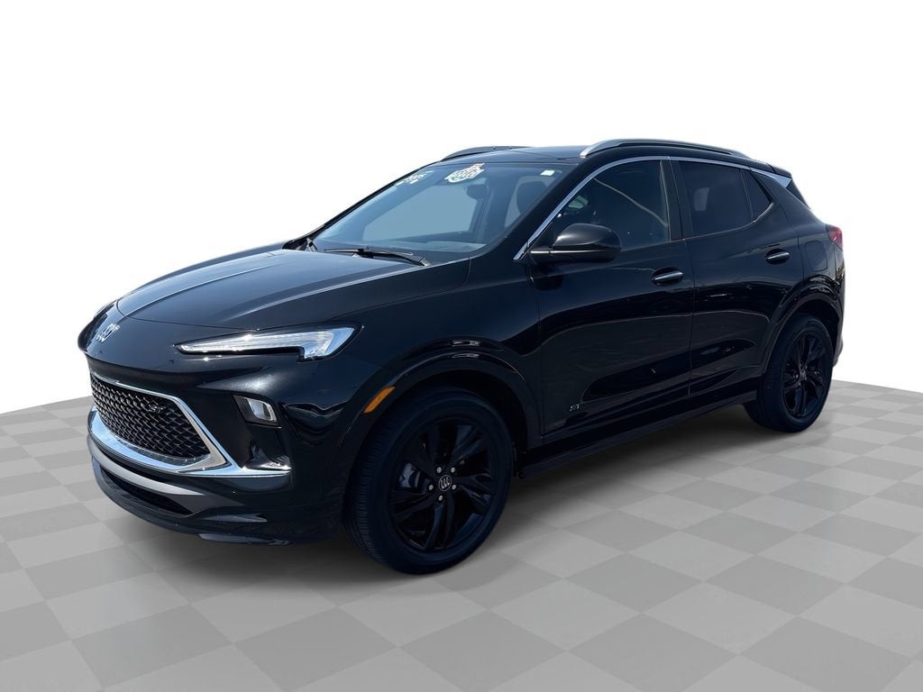 2025 Buick Encore GX Sport Touring in Ebony Twilight Metallic — front three-quarter view