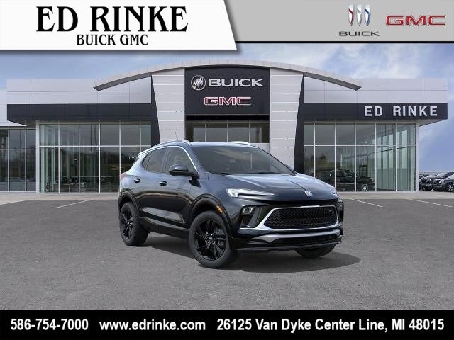 2026 Buick Encore GX Sport Touring in Ebony Twilight Metallic — front three-quarter view