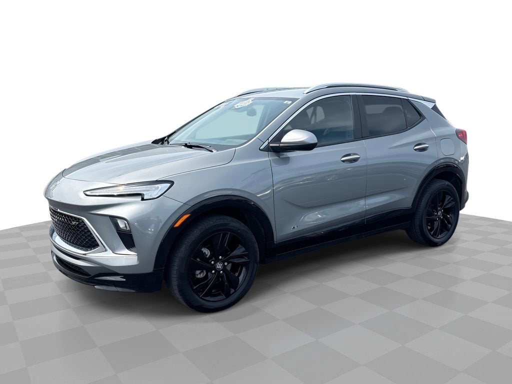 2025 Buick Encore GX Sport Touring in Moonstone Gray Metallic — front three-quarter view