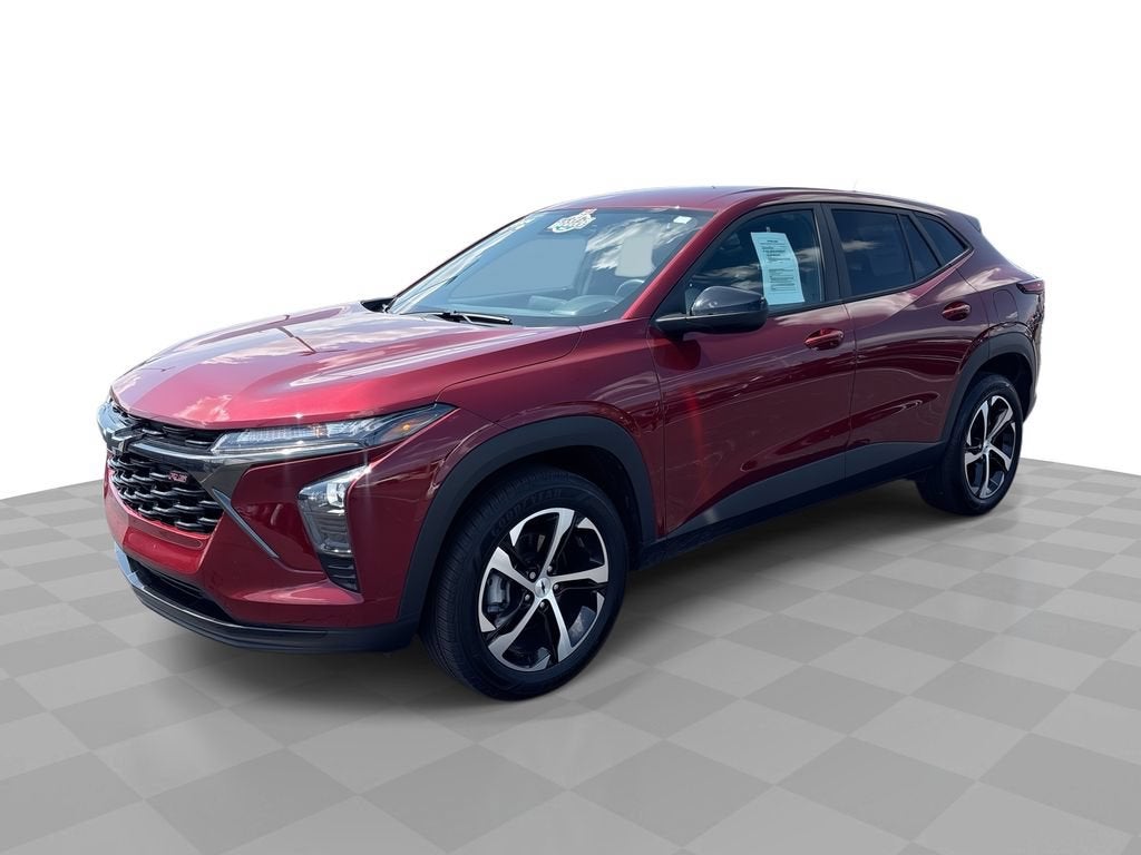 2024 Chevrolet Trax 1RS in Crimson Metallic — front three-quarter view