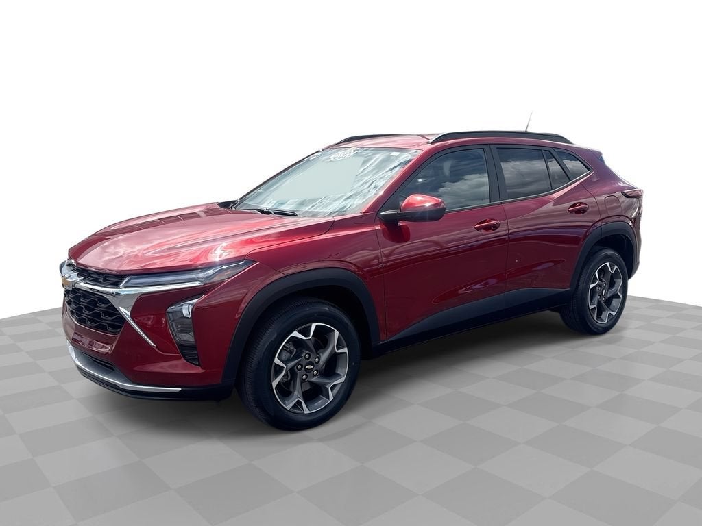 2024 Chevrolet Trax LT in Crimson Metallic — front three-quarter view
