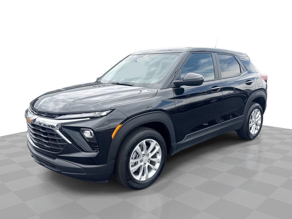 2024 Chevrolet Trailblazer LS in Mosaic Black Metallic — front three-quarter view